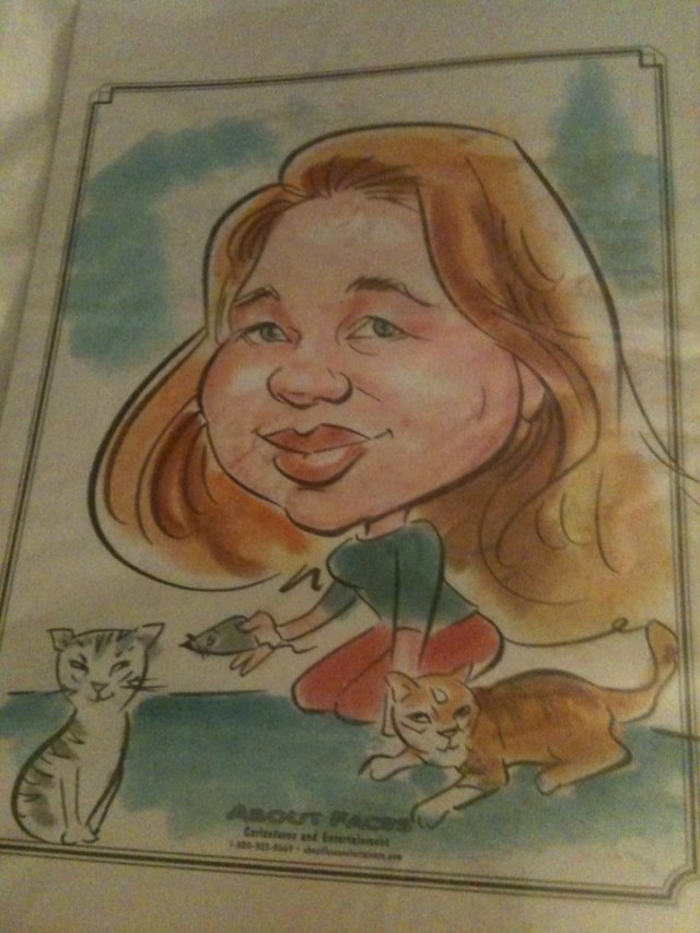 This caricature was drawn during BlogPaws 2013. 